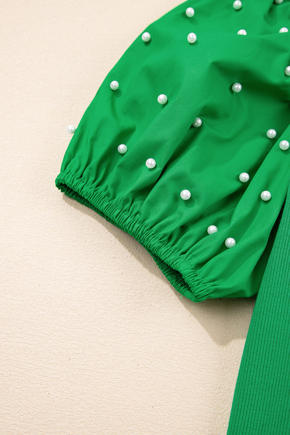 Emerald Pearl Puff Top