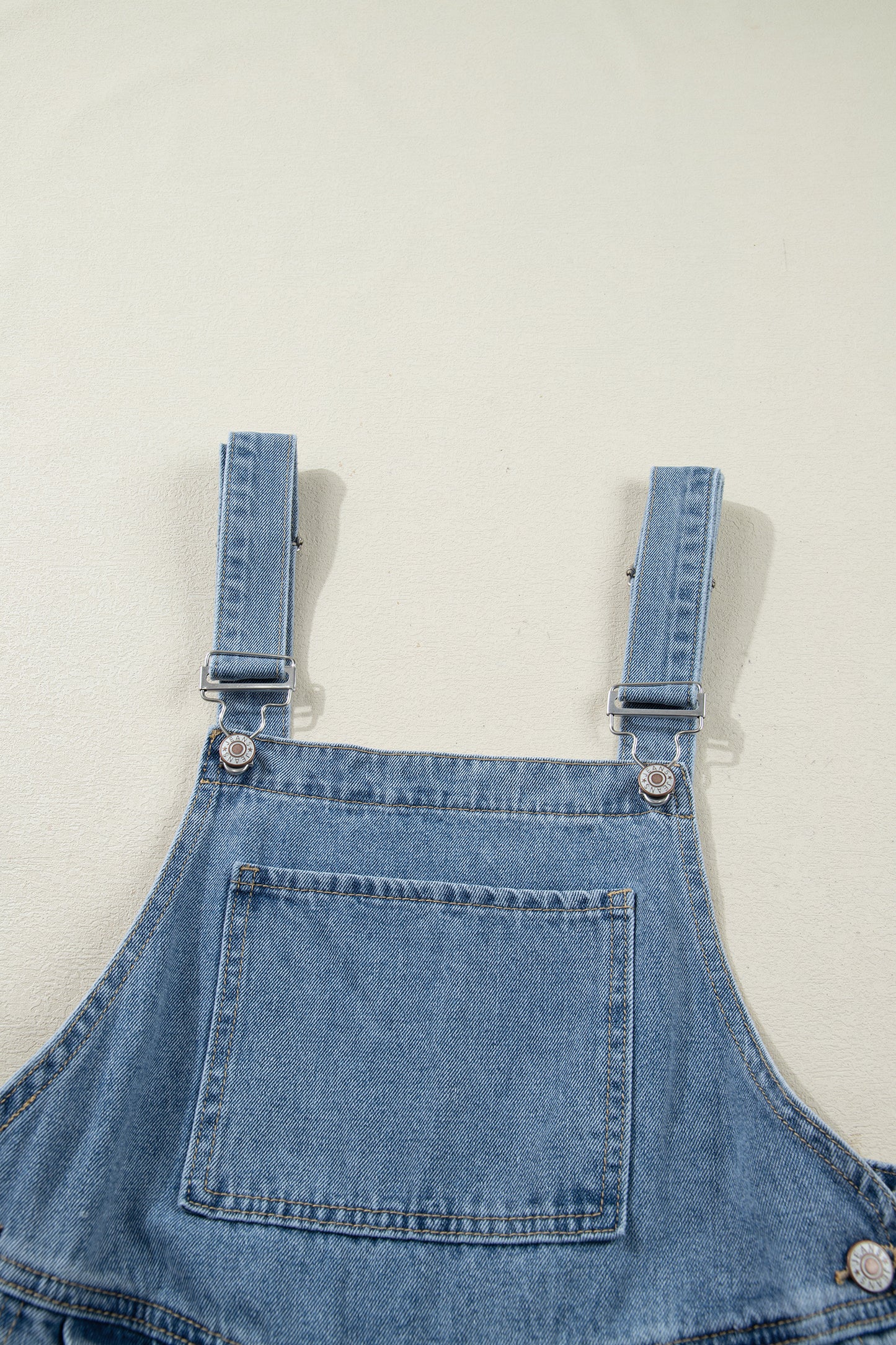 Sunlit Stitch Denim Overalls