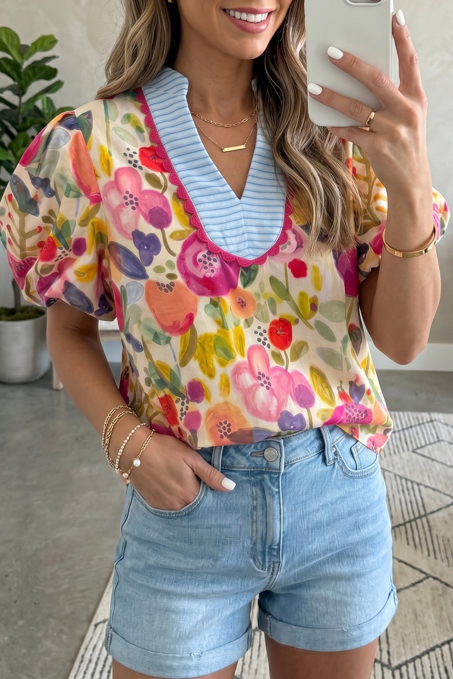 Painted Petals Blouse
