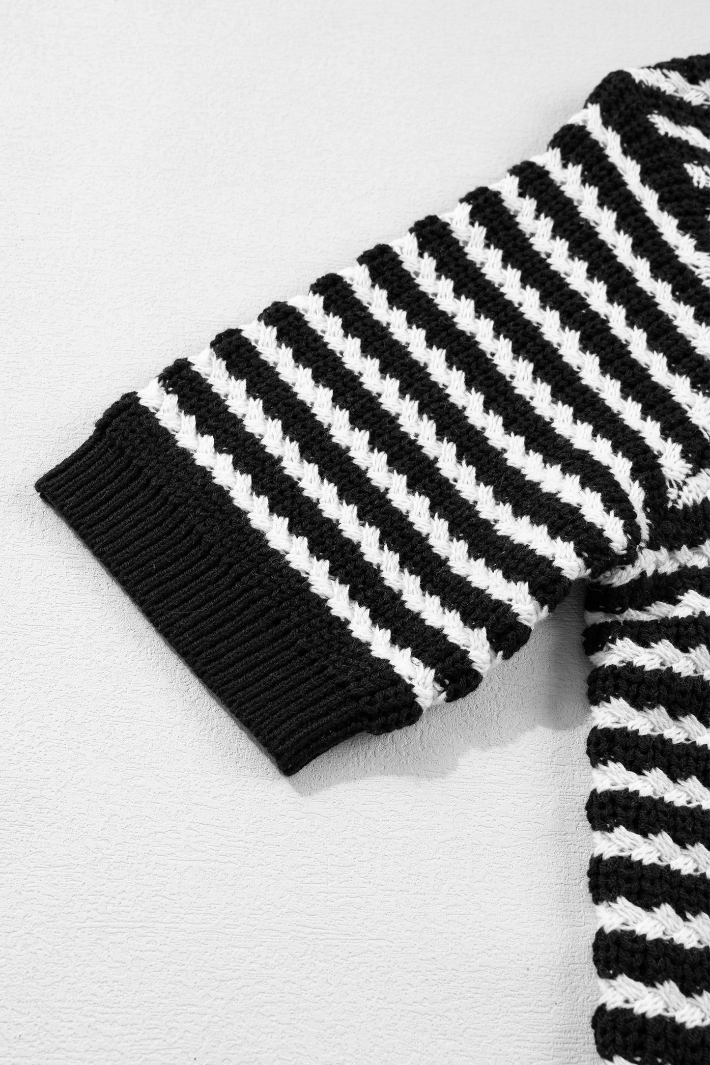 Parisian Bow Stripe Knit Blouse
