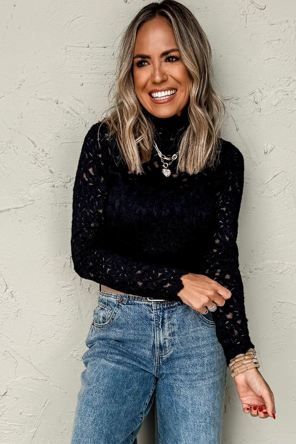 Midnight Romance Lace Top