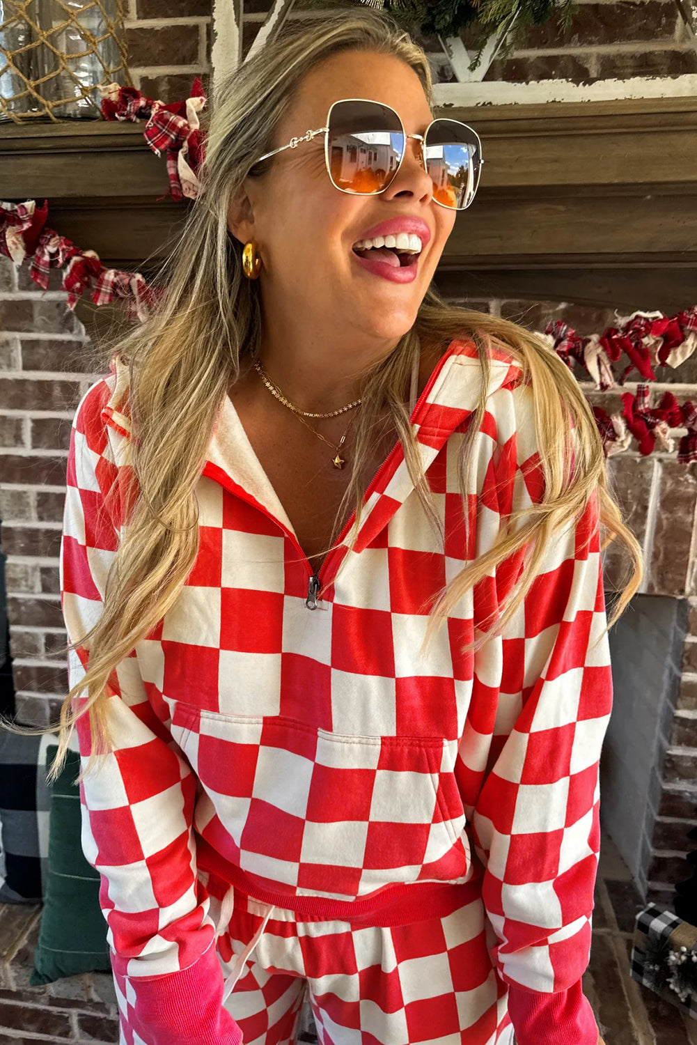 Peppermint Check Lounge Set