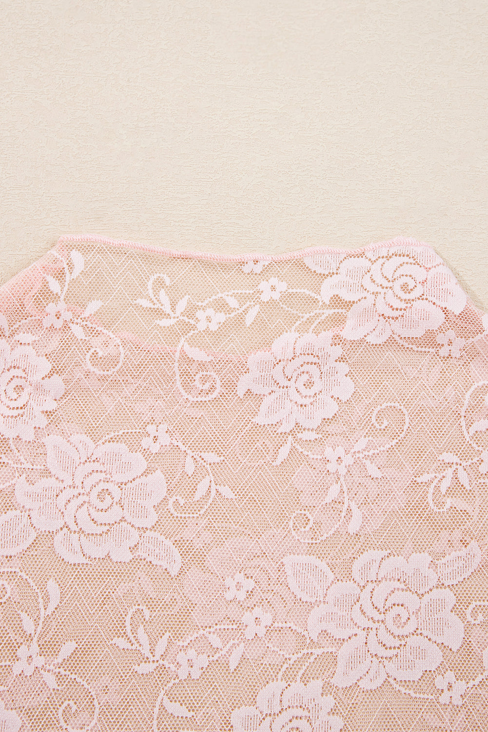 Blushing Lace Mock Neck Top