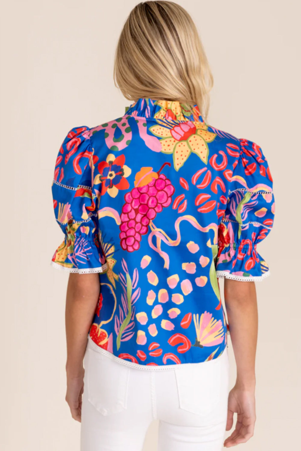 Santorini Bloom Statement Blouse
