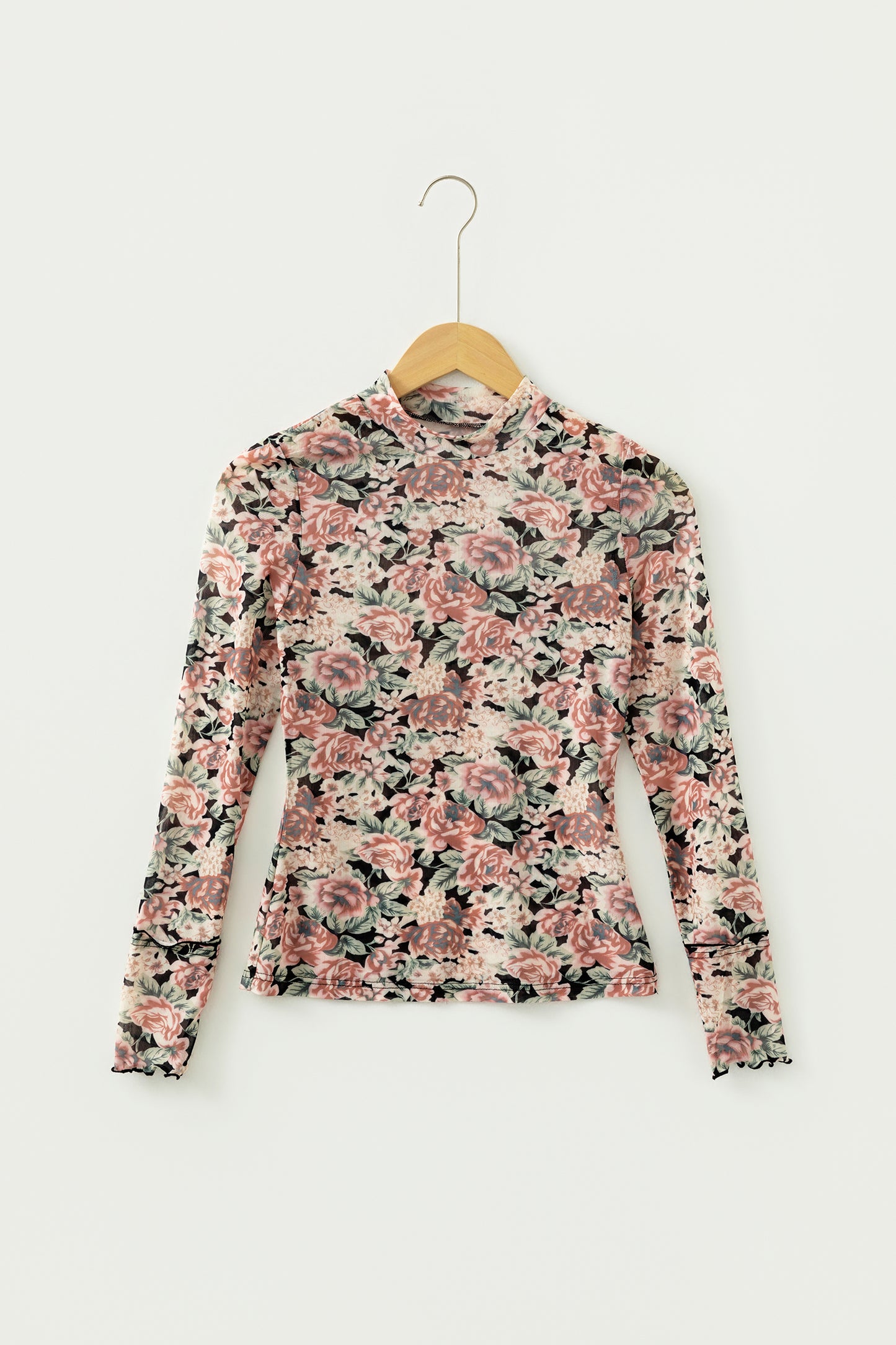 Rosewood Sheer Mesh Top