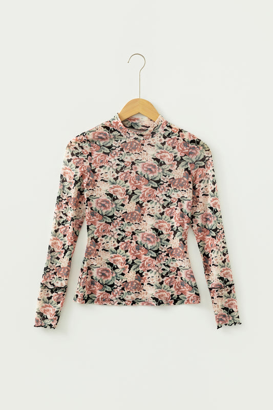 Rosewood Sheer Mesh Top