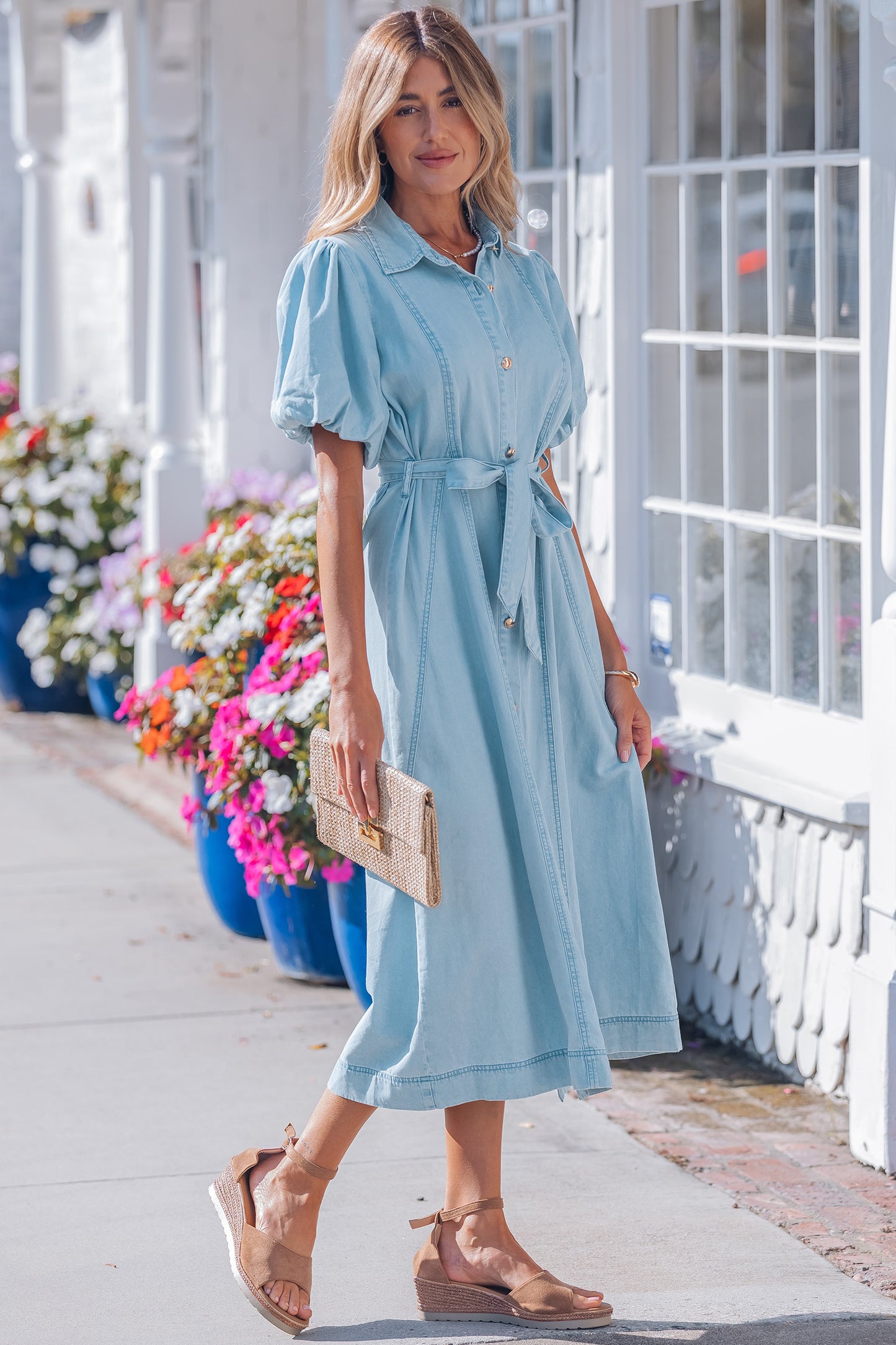Coastal Poise Midi Dress