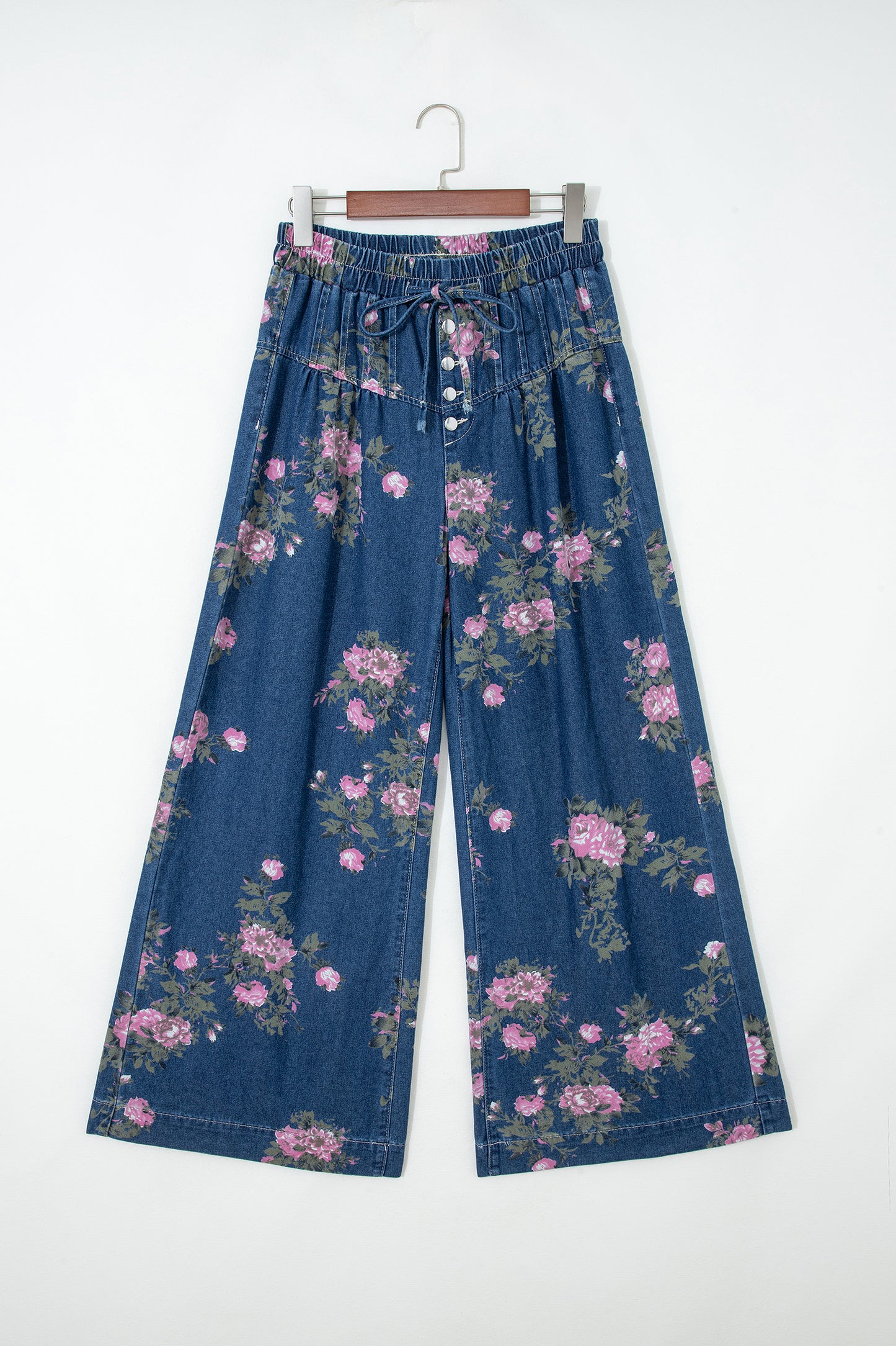 Midnight Bloom Palazzo Jeans