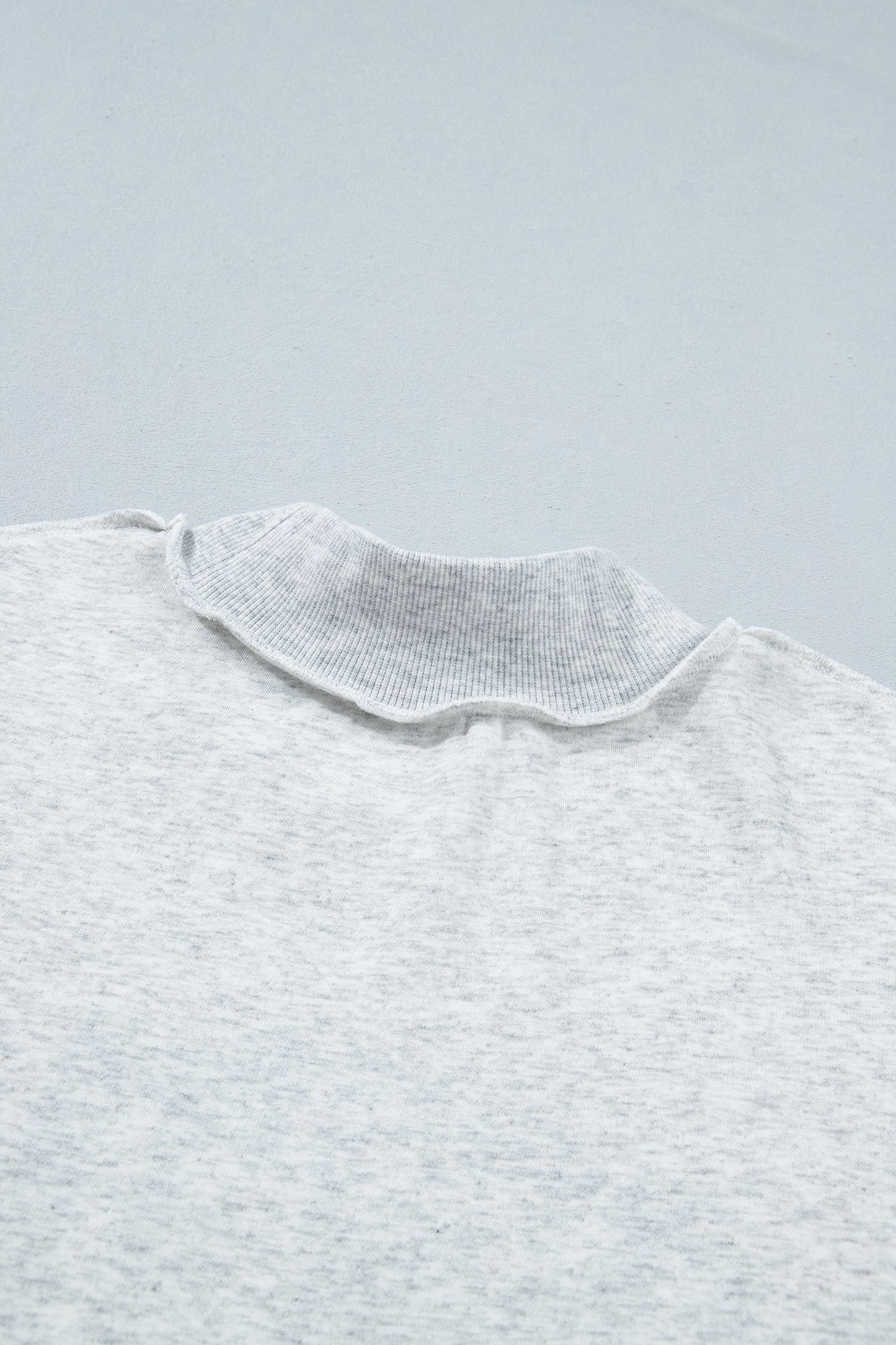 Light Grey Mock Neck Reversible USA/America Graphic Sweatshirt