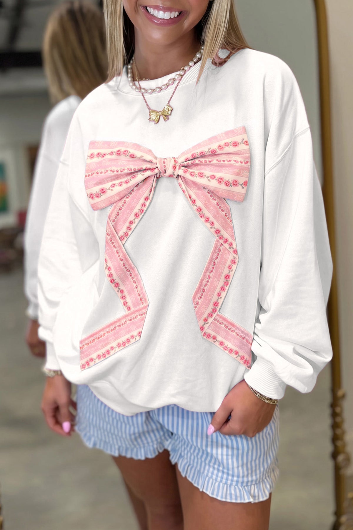 Sweet Southern Belle Bow Sweatshirt