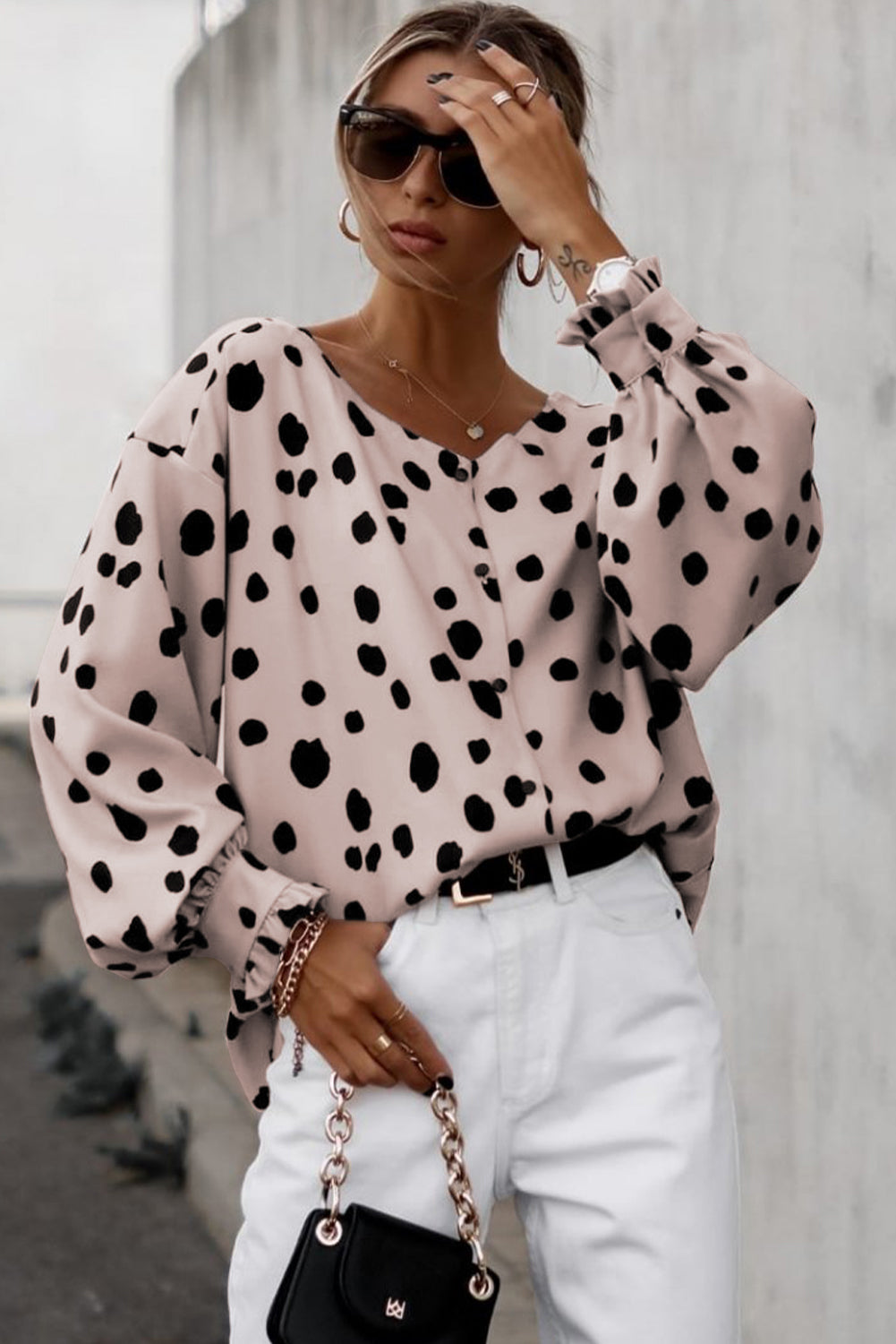 Spot On Satin Blouse