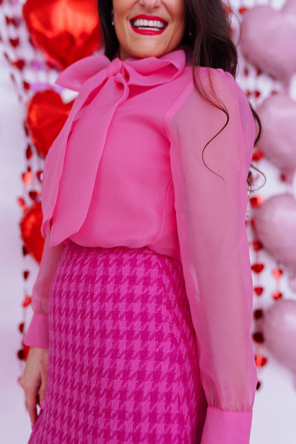 The Pink Champagne Bow Blouse