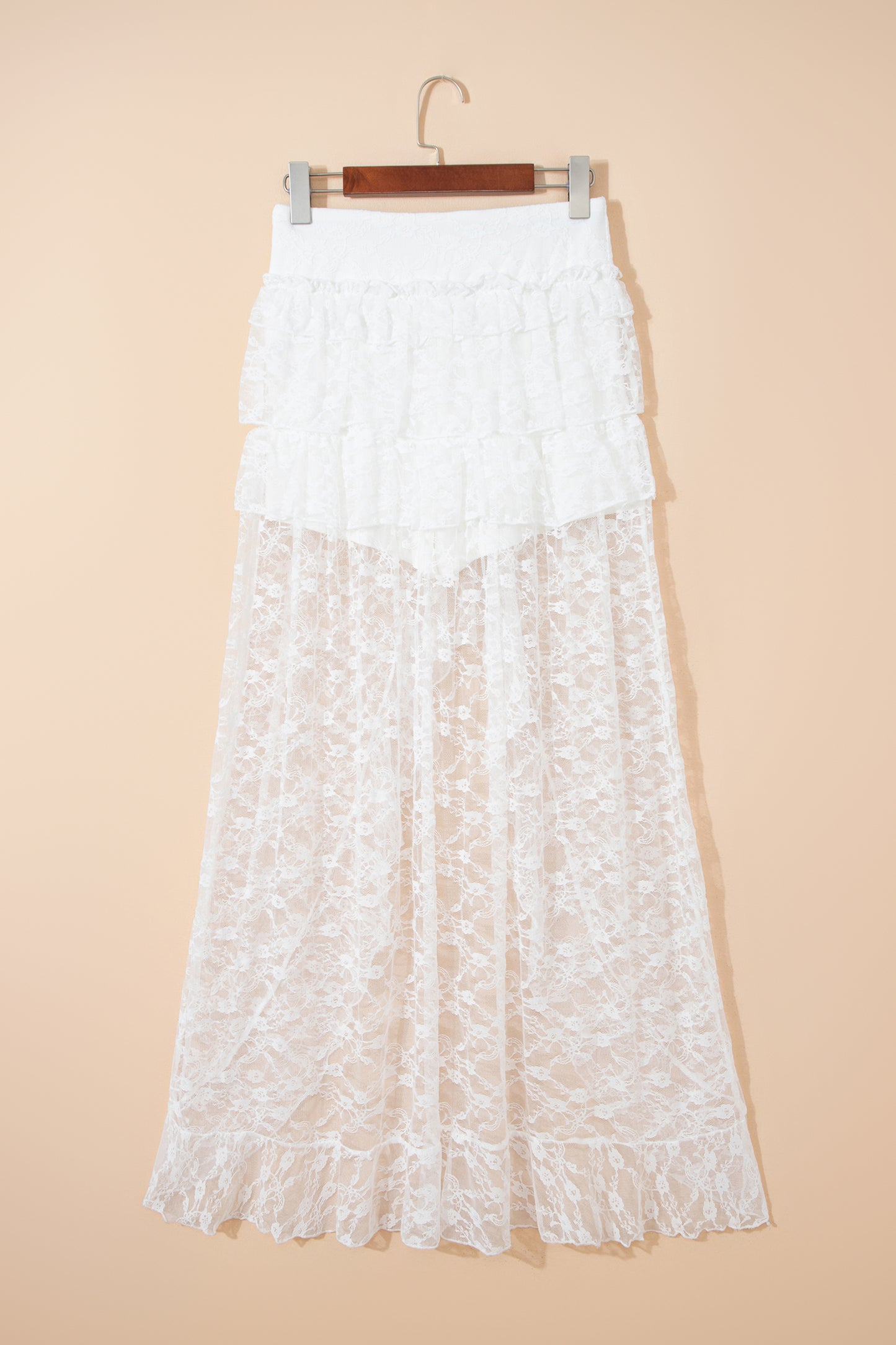 Moonlight Muse Lace Hi-Low Skirt