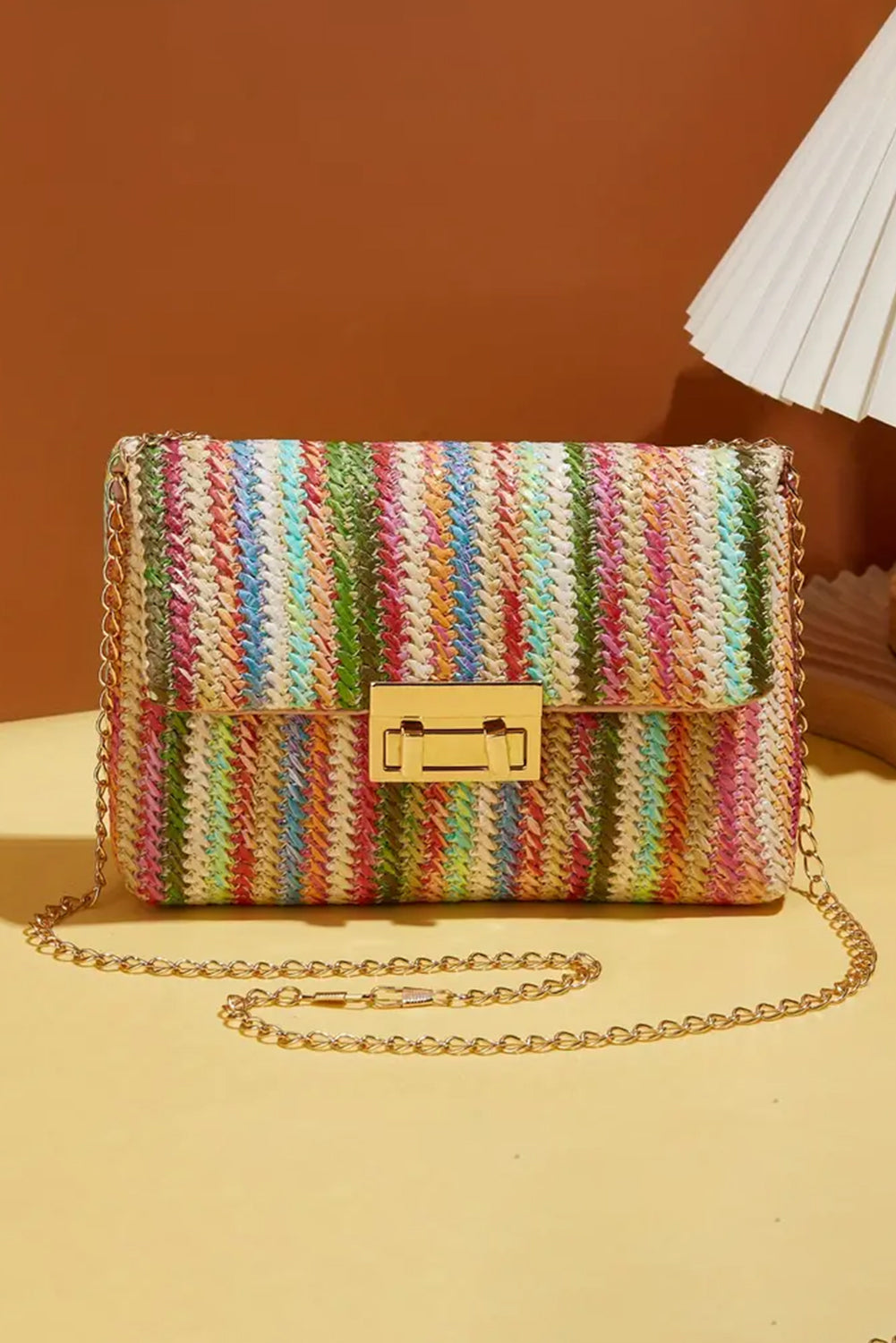 Sunset Market Woven Clutch