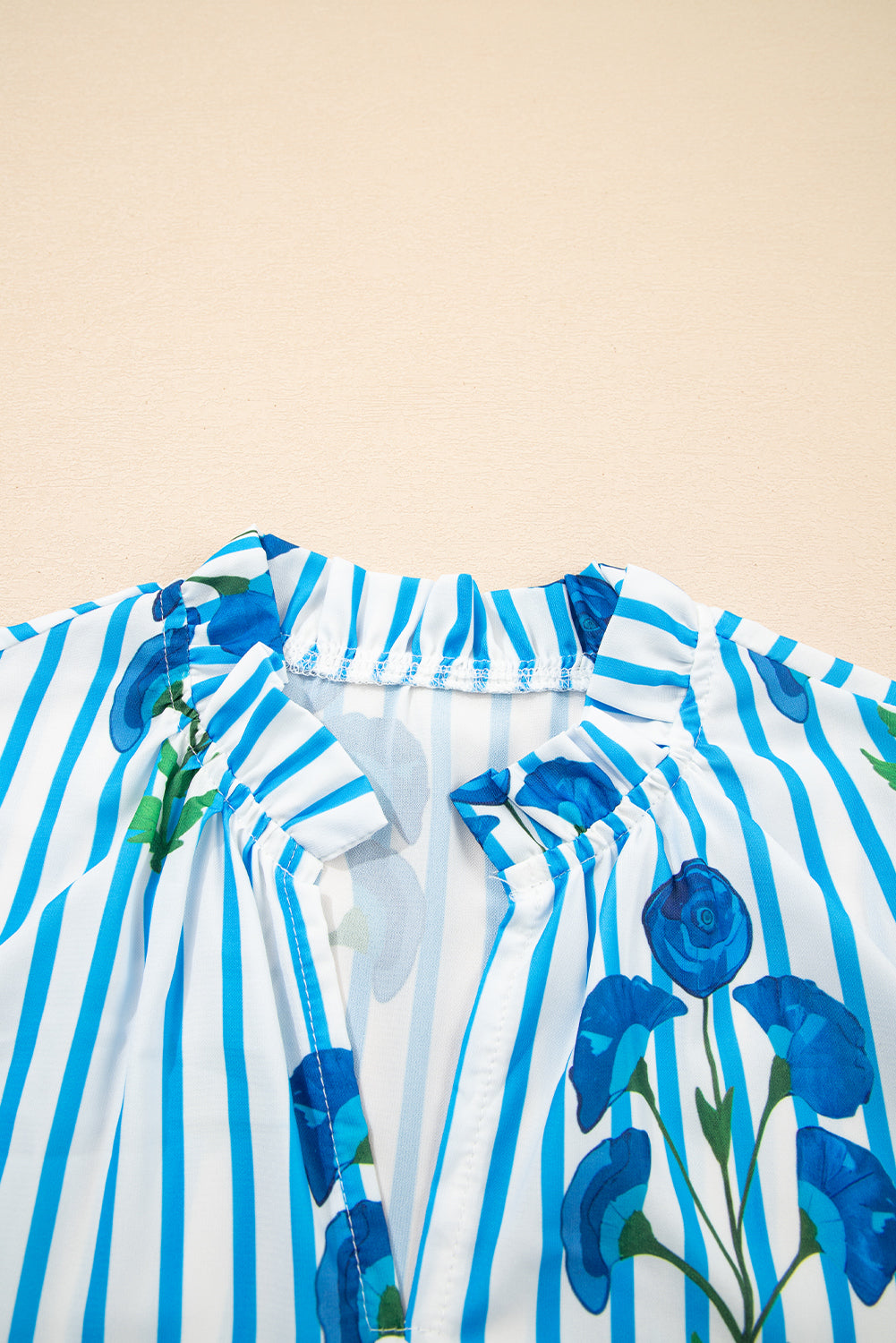 Santorini Stripe Floral Blouse