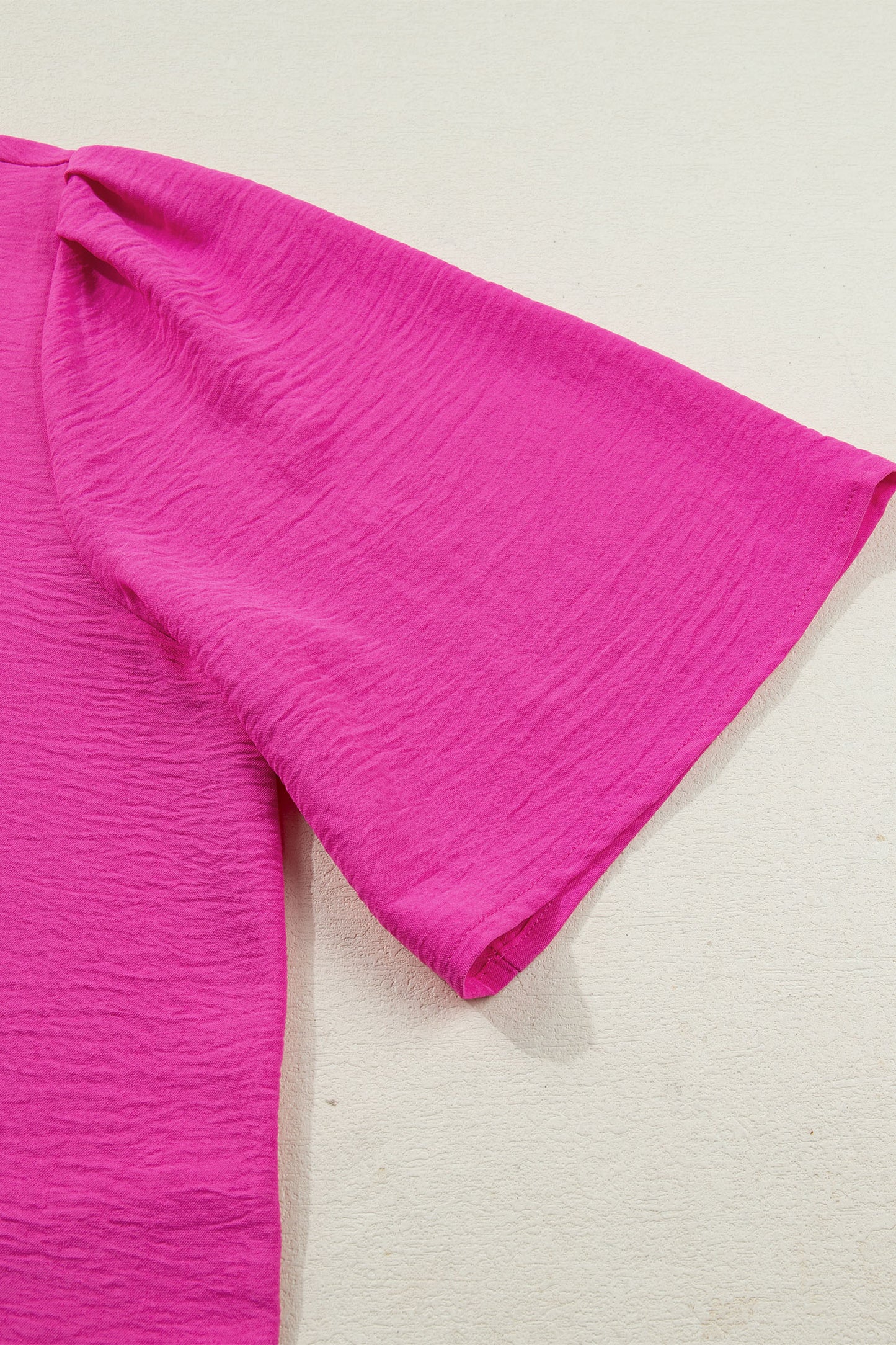 Pink Punch Contrast Trim Blouse
