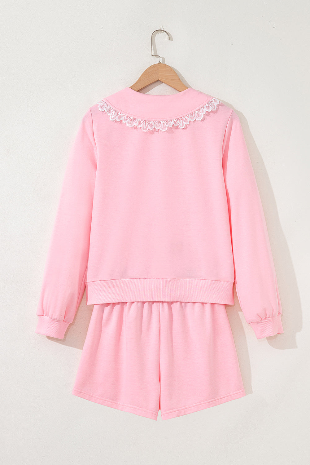 Blush Lace Trim Lounge Set