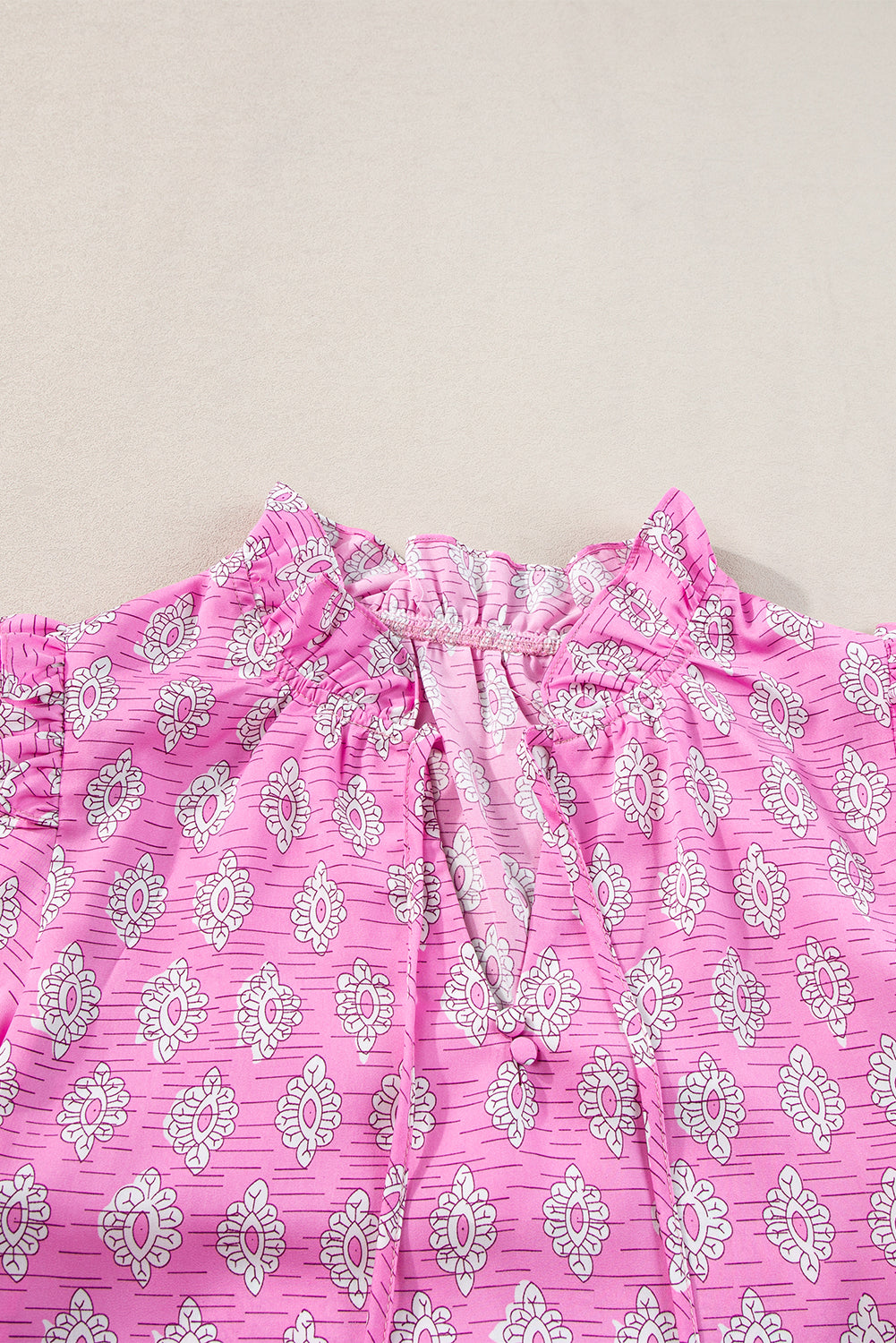 Pink Petal Ruffle Blouse