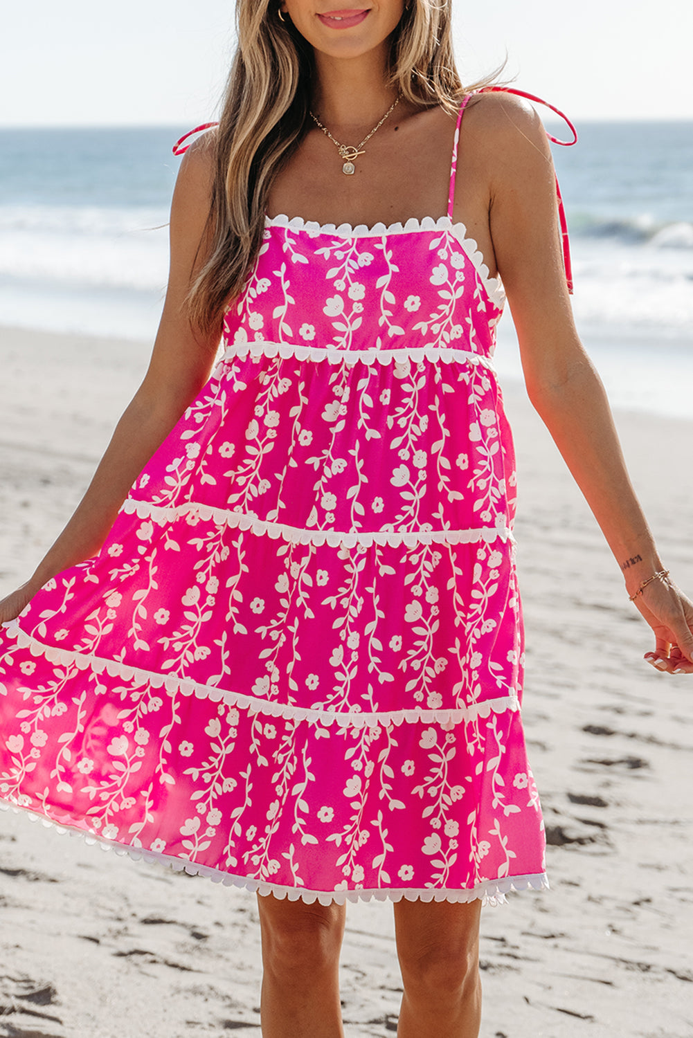 Pink Palms & Prosecco Dress