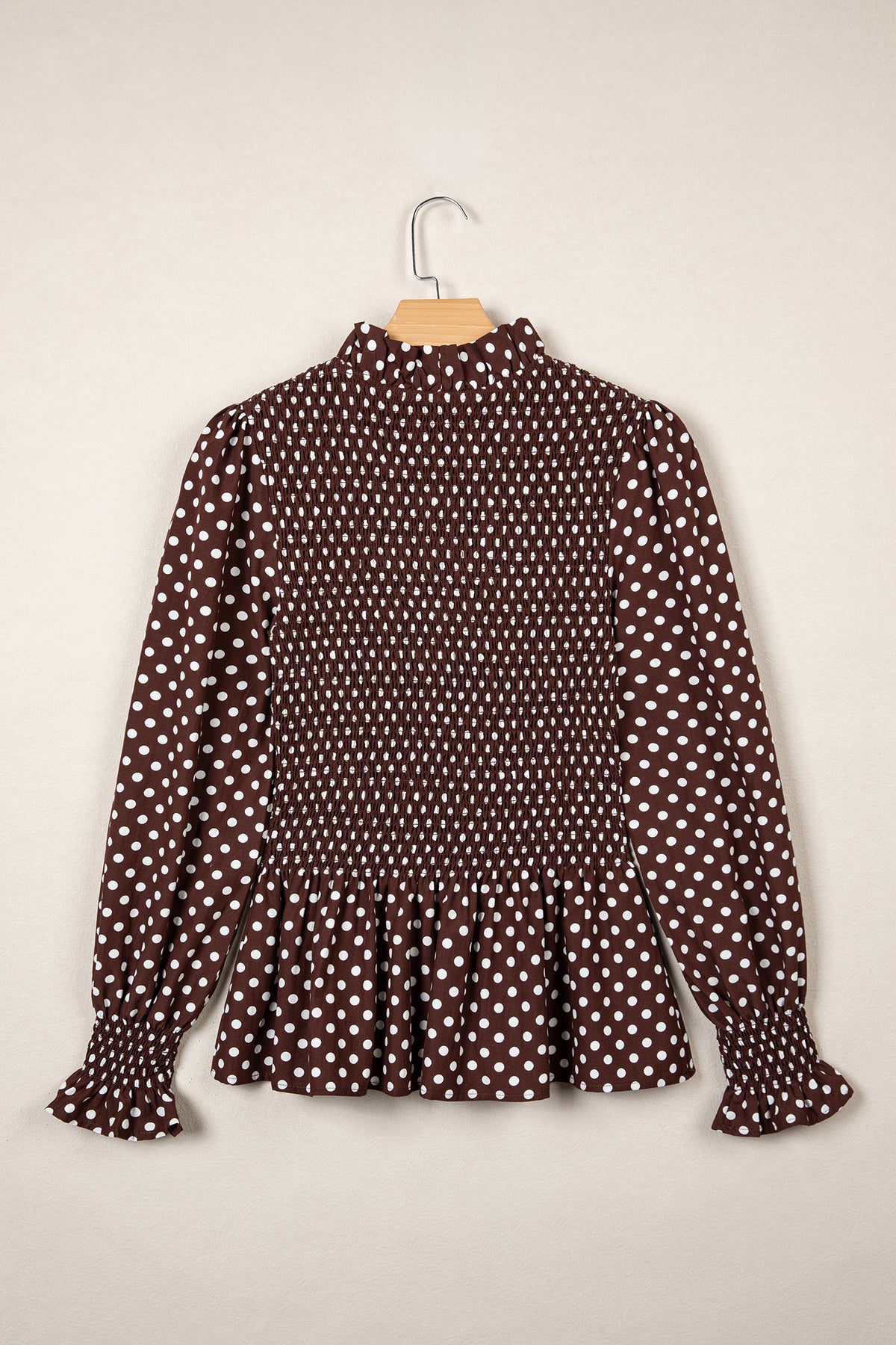 The Mocha Dot Darling Blouse