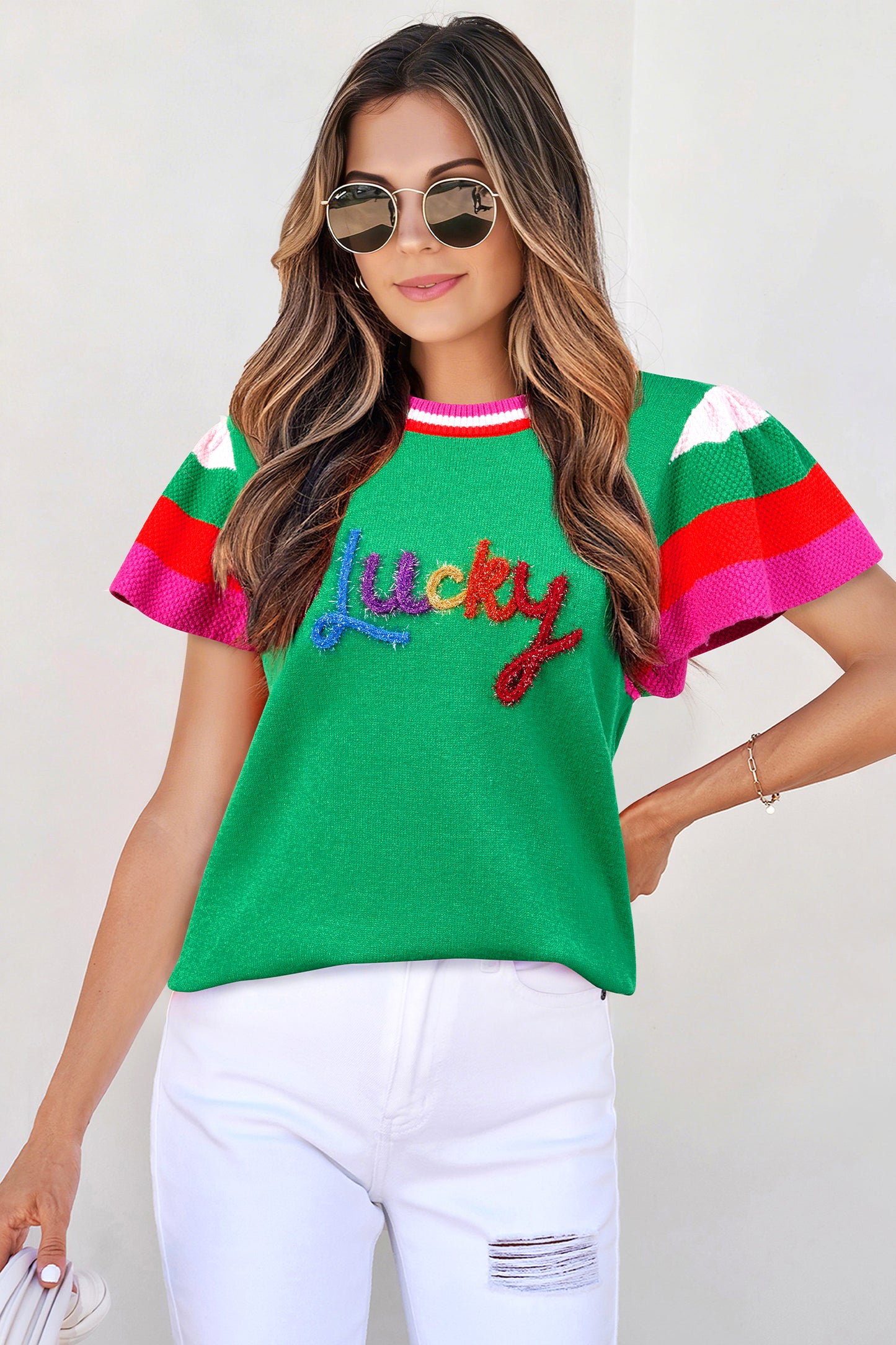 Lucky in Color Knit Top