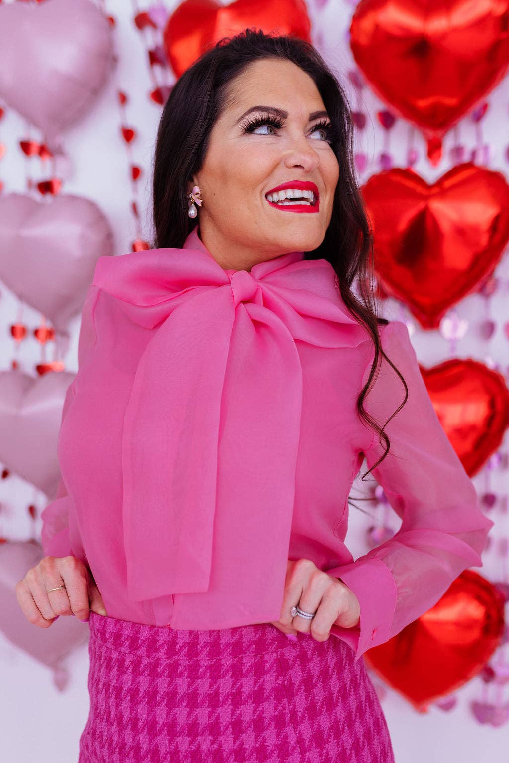 The Pink Champagne Bow Blouse