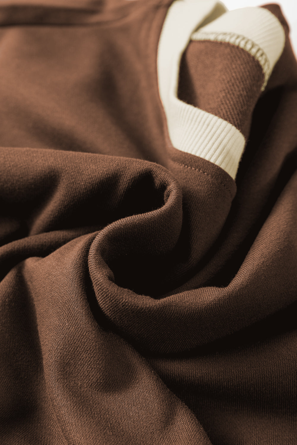 Black Contrast Trim Loose Pullover and Lace-up Waist Skort Set