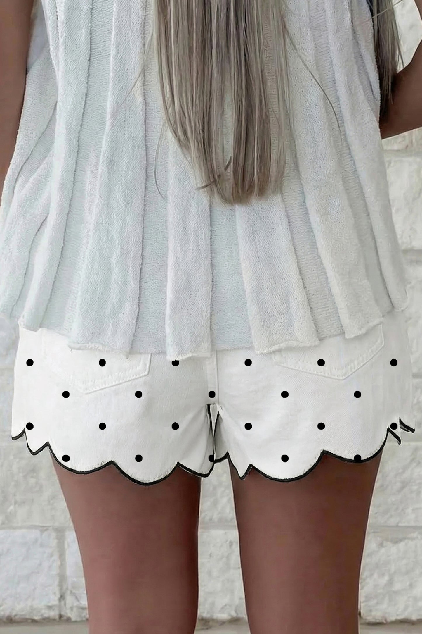 Paris Picnic Scallop Shorts