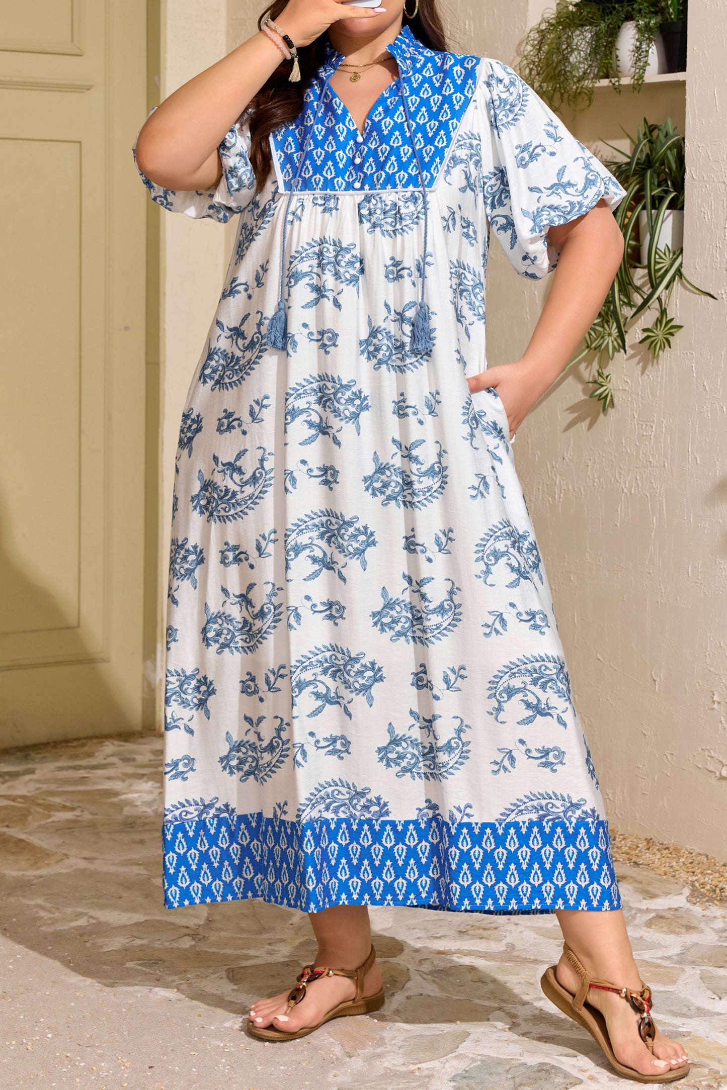 Santorini Stroll Curve Dress