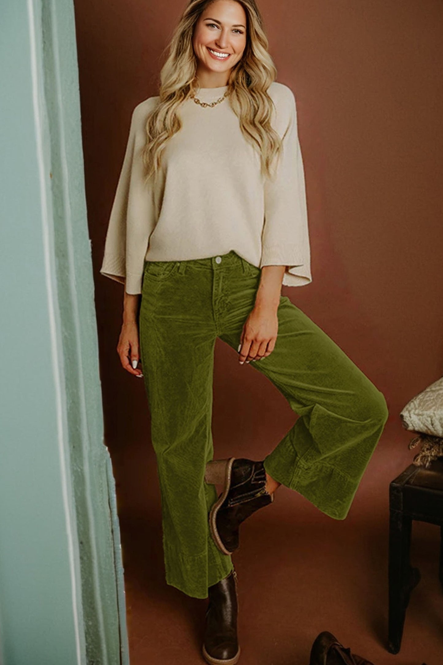 Olive Grove Corduroy Pant