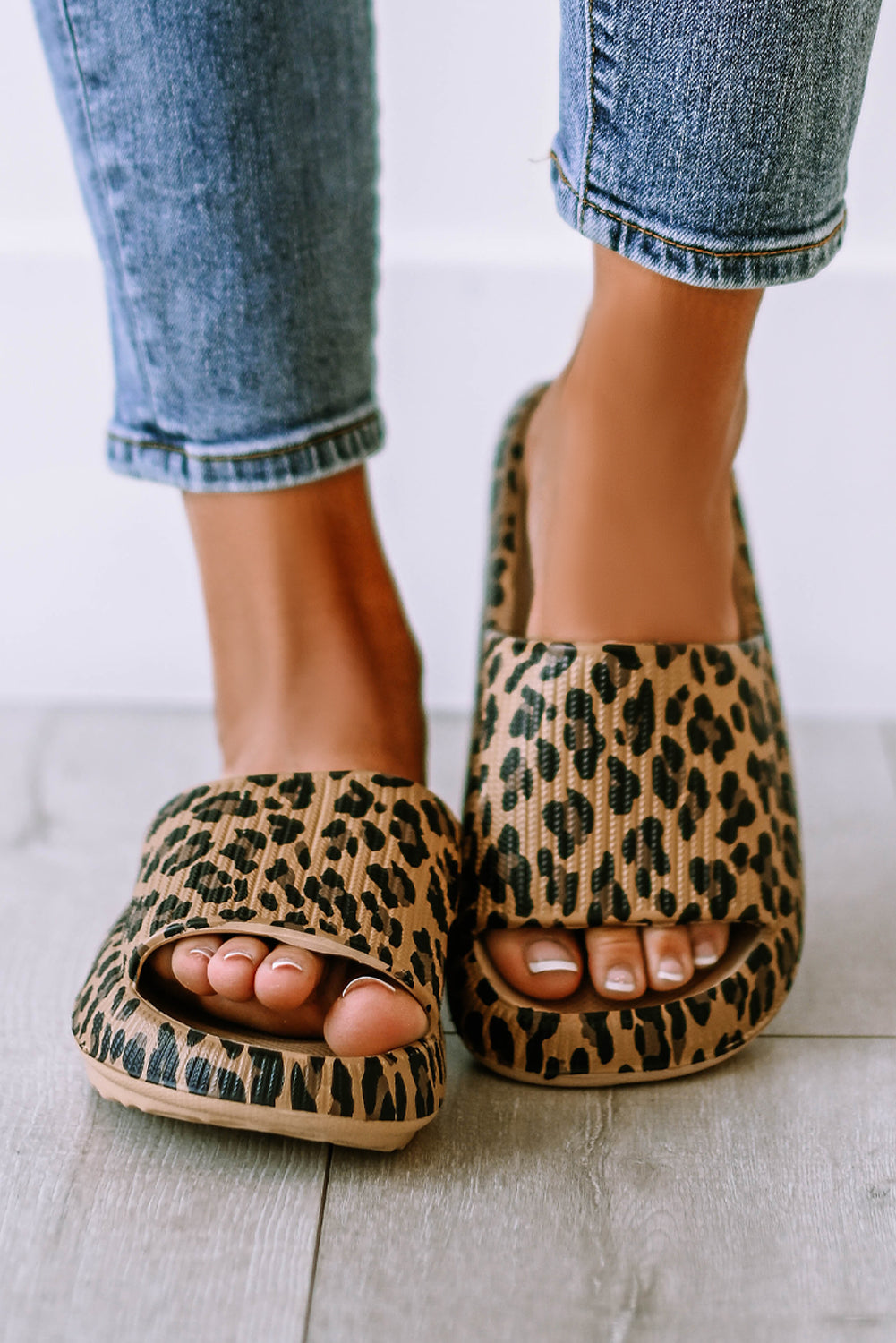 Leopard Luxe Slides