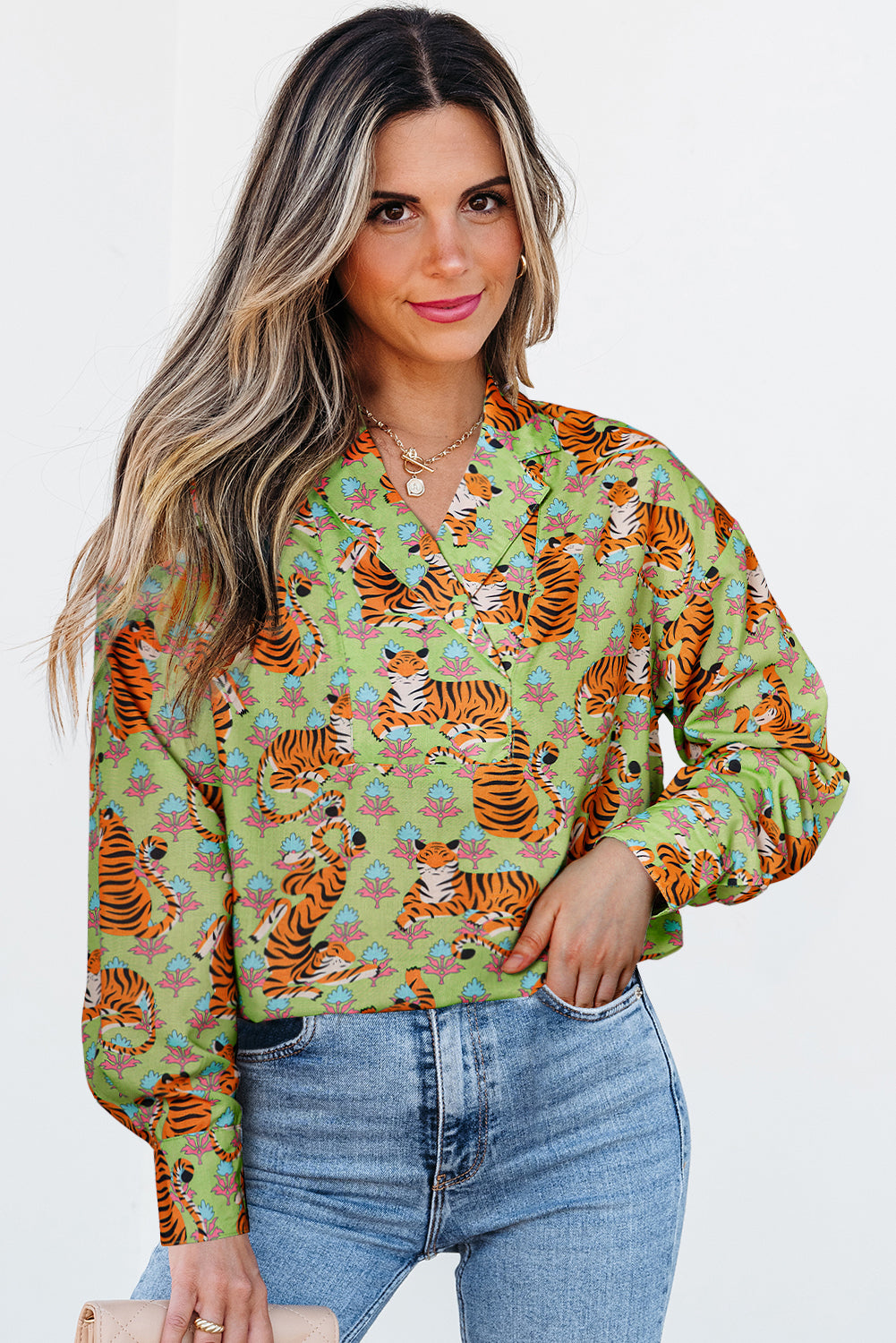 The Wild Garden Satin Blouse