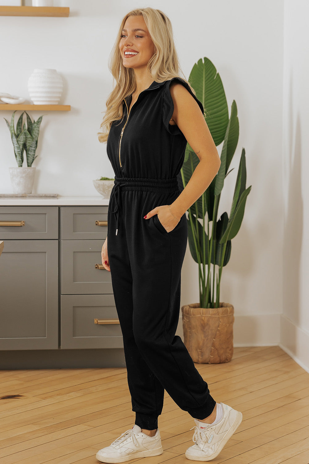 Midnight Motion Zip-Front Jumpsuit