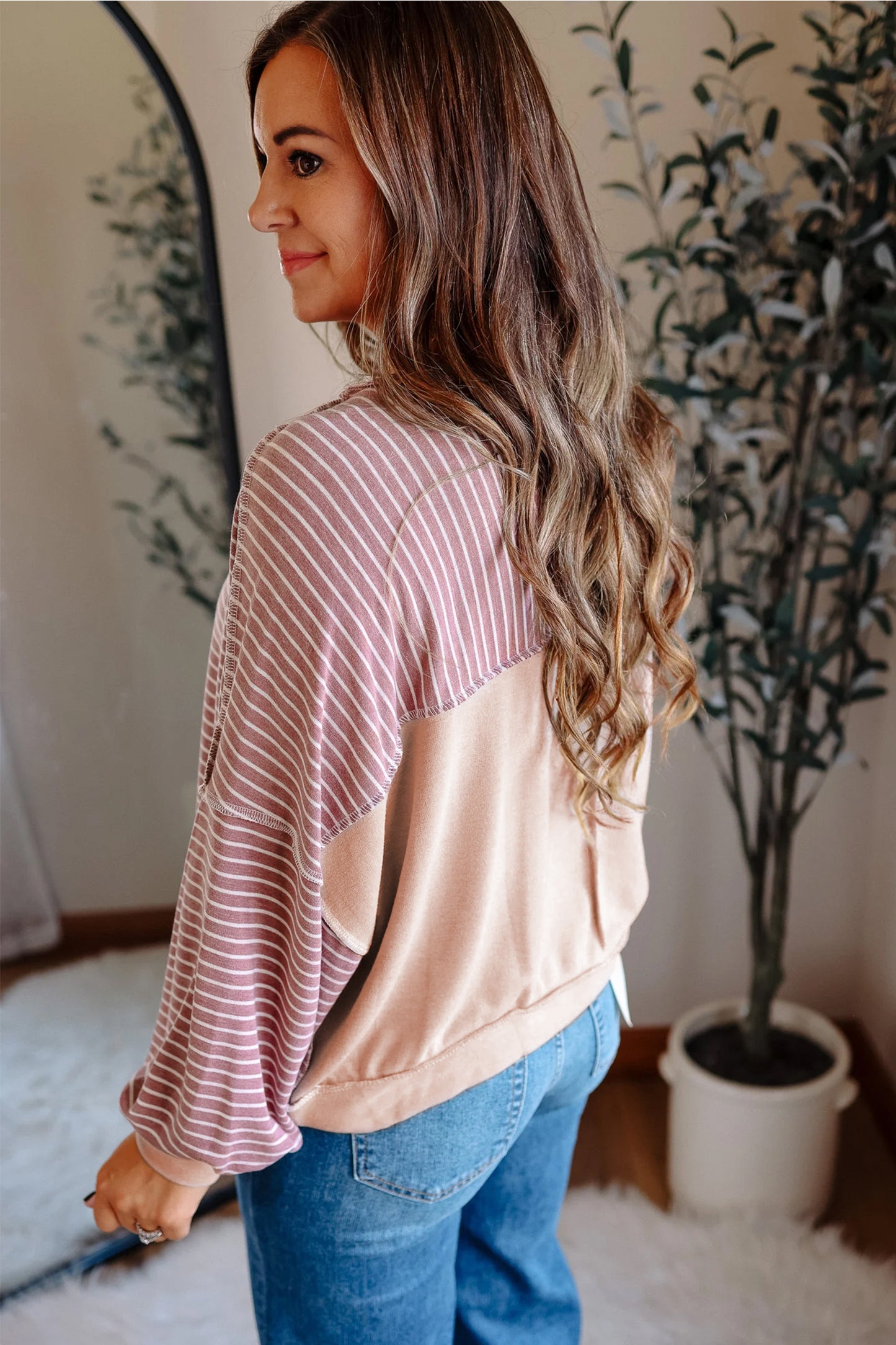 Softline Rose Striped Pullover