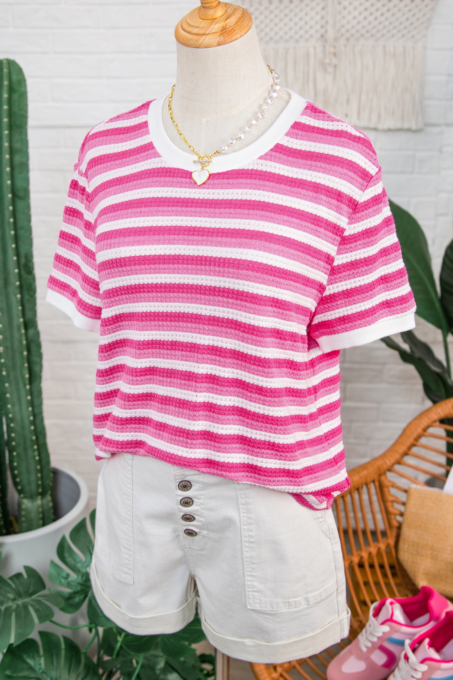 Strawberry Cream Stripe Tee