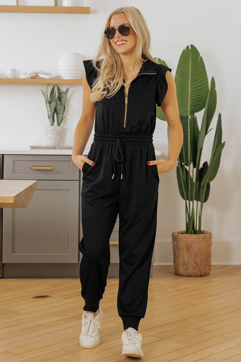Midnight Motion Zip-Front Jumpsuit