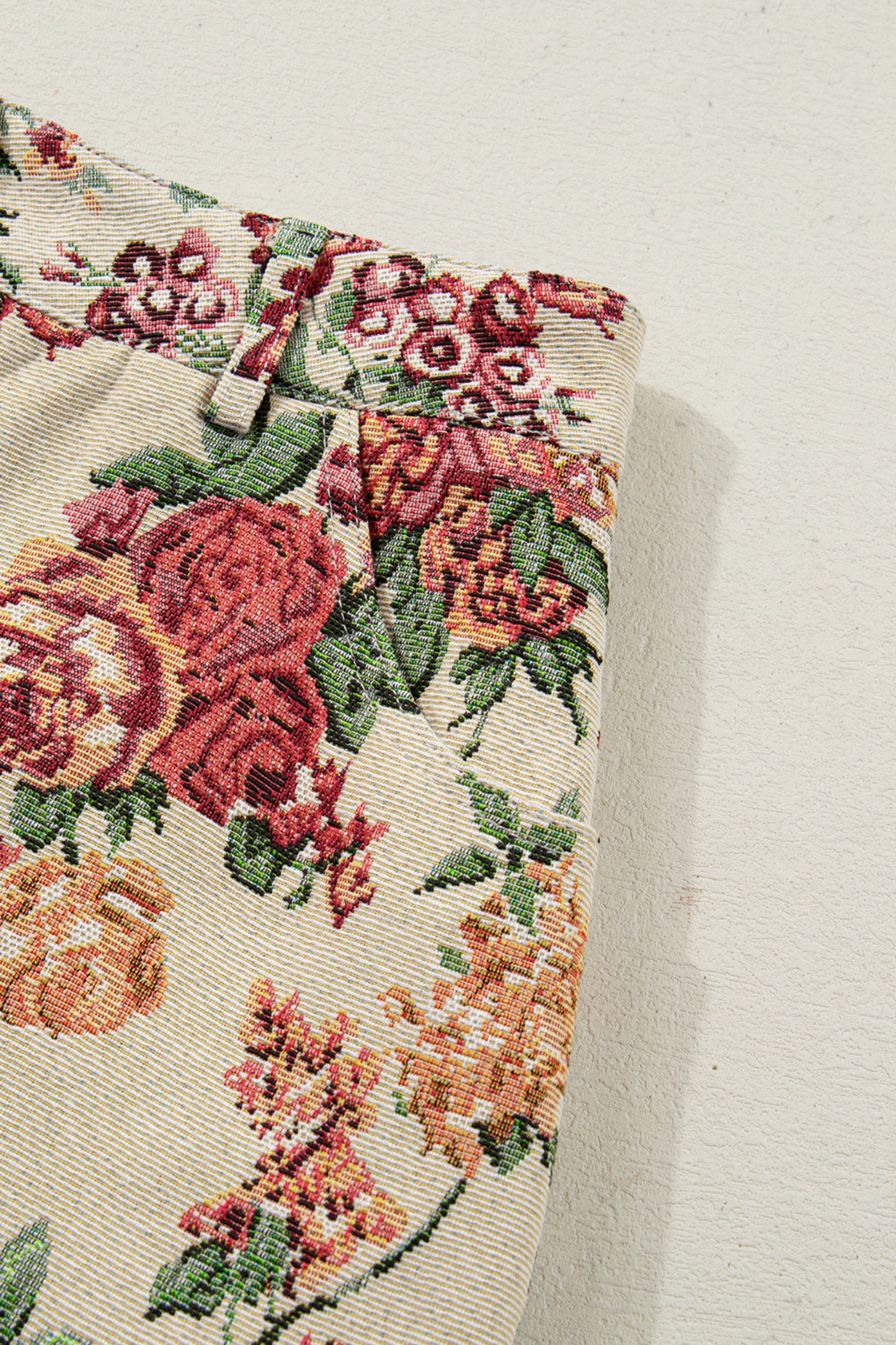 Rosé Garden Button-Front Mini Skirt