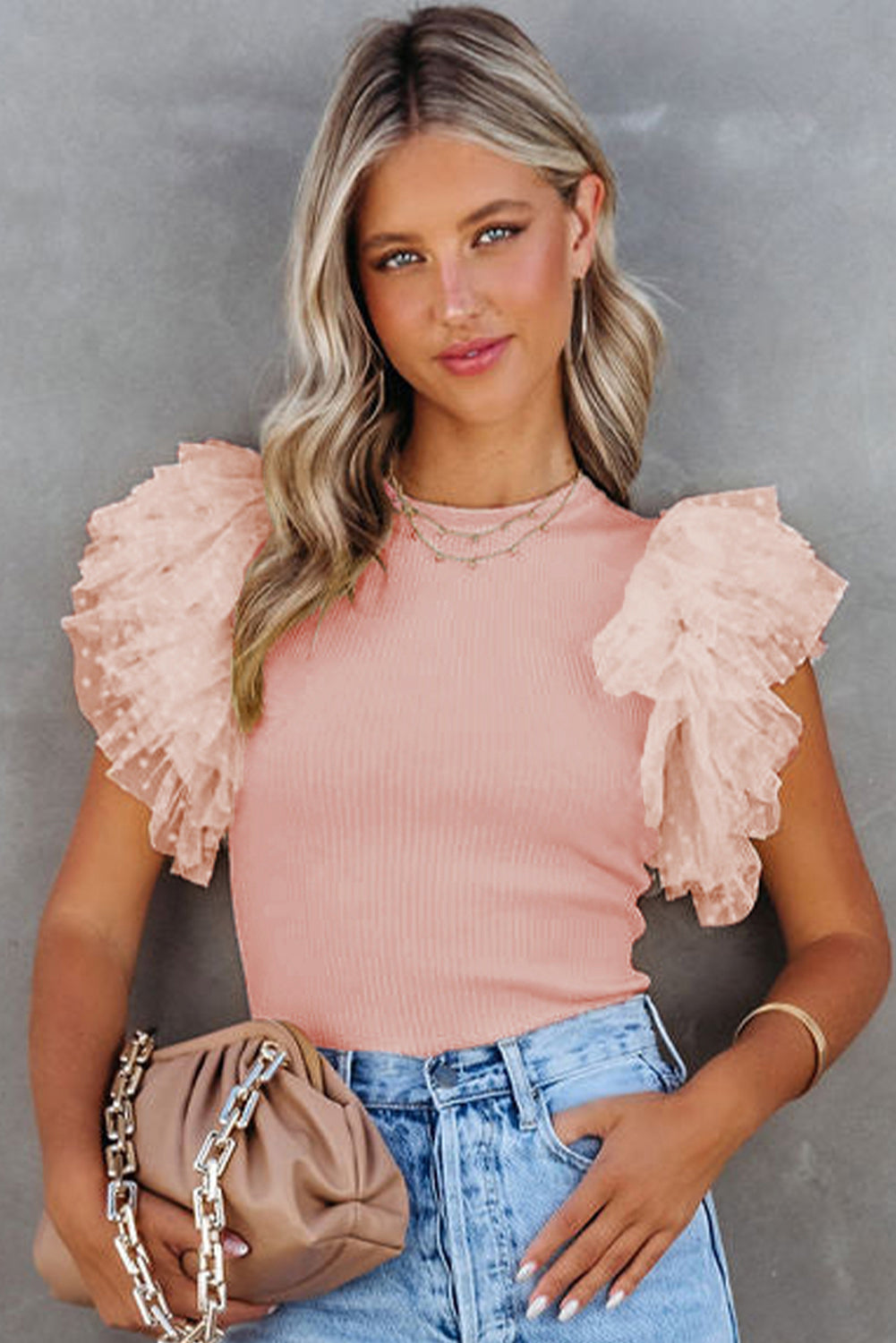 Petals & Poise Ruffle Sleeve Top