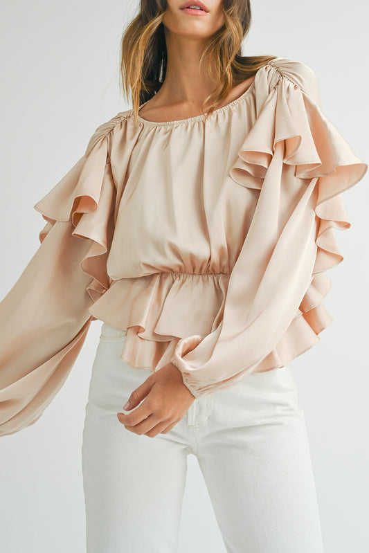 The Champagne Flutter Peplum