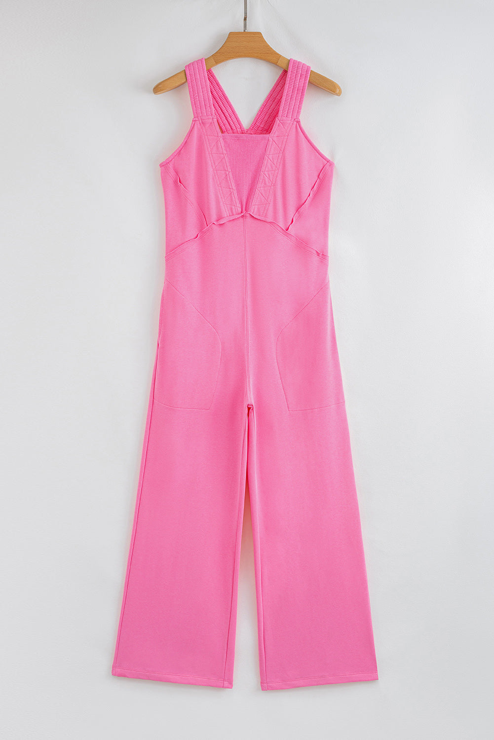 Pink Horizon Square-Neck Jumpsuit