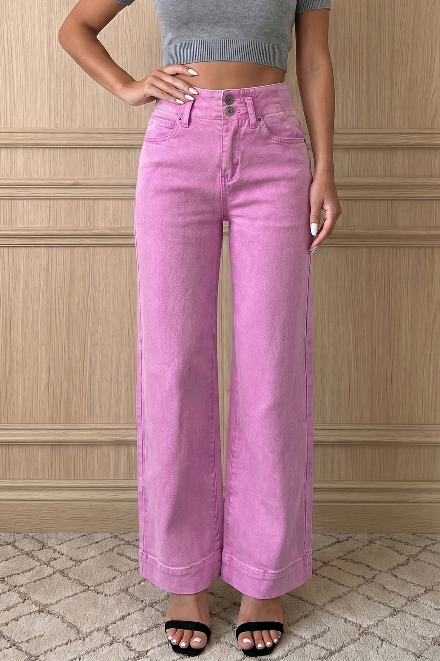 Blush Wide Leg Denim