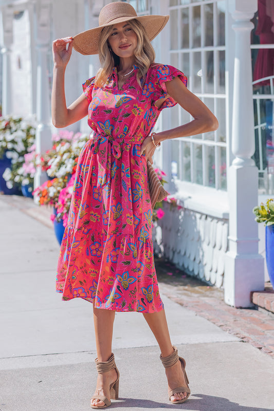 The Positano Petals Midi Dress