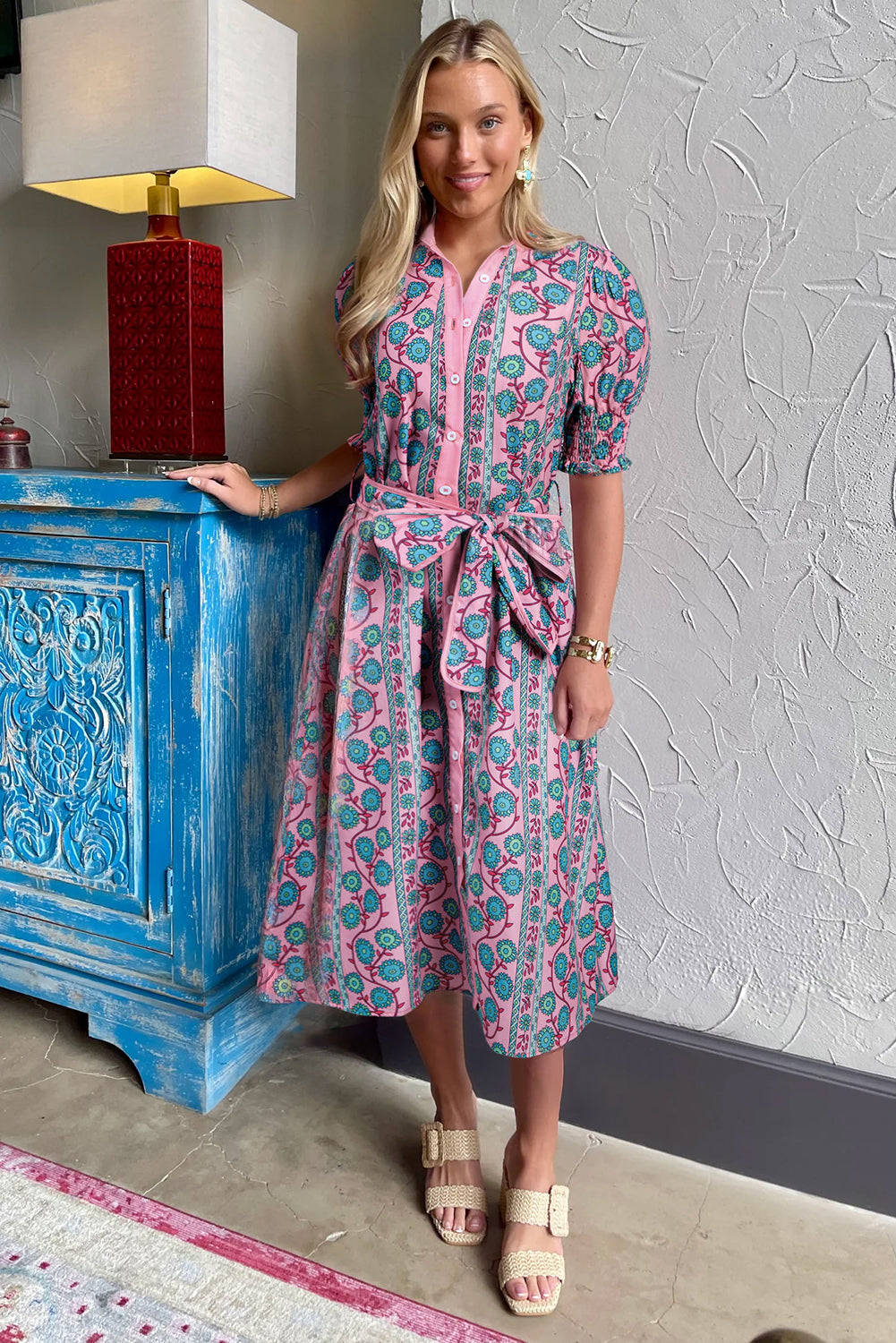 The Rosé Row Midi Dress