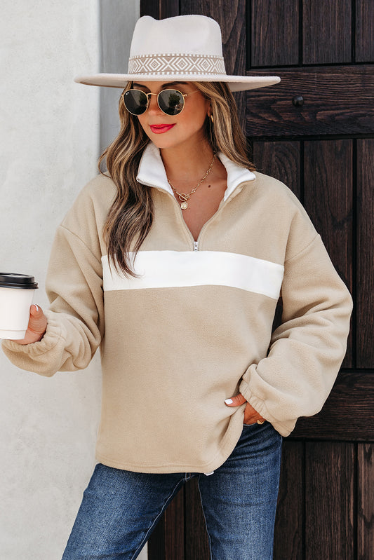 Latte Layers Fleece Pullover