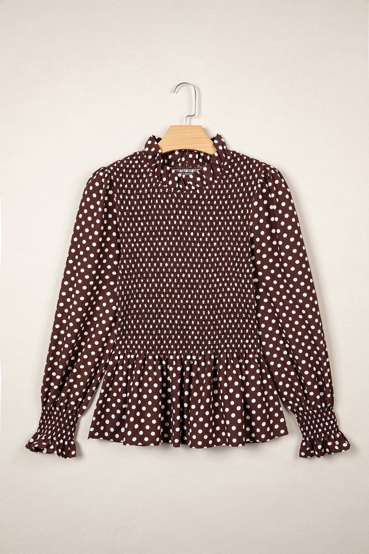 The Mocha Dot Darling Blouse