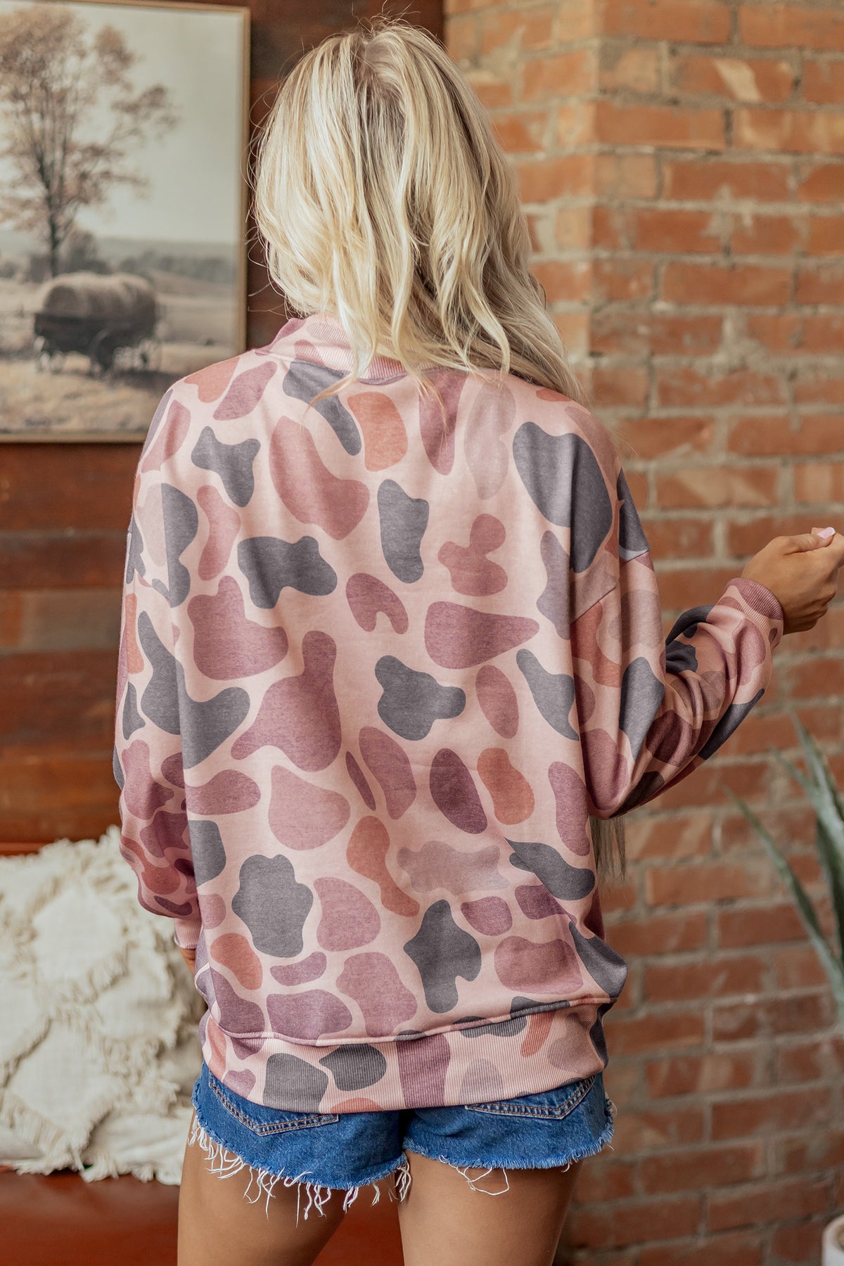 The Blush Wild Side Mock Neck