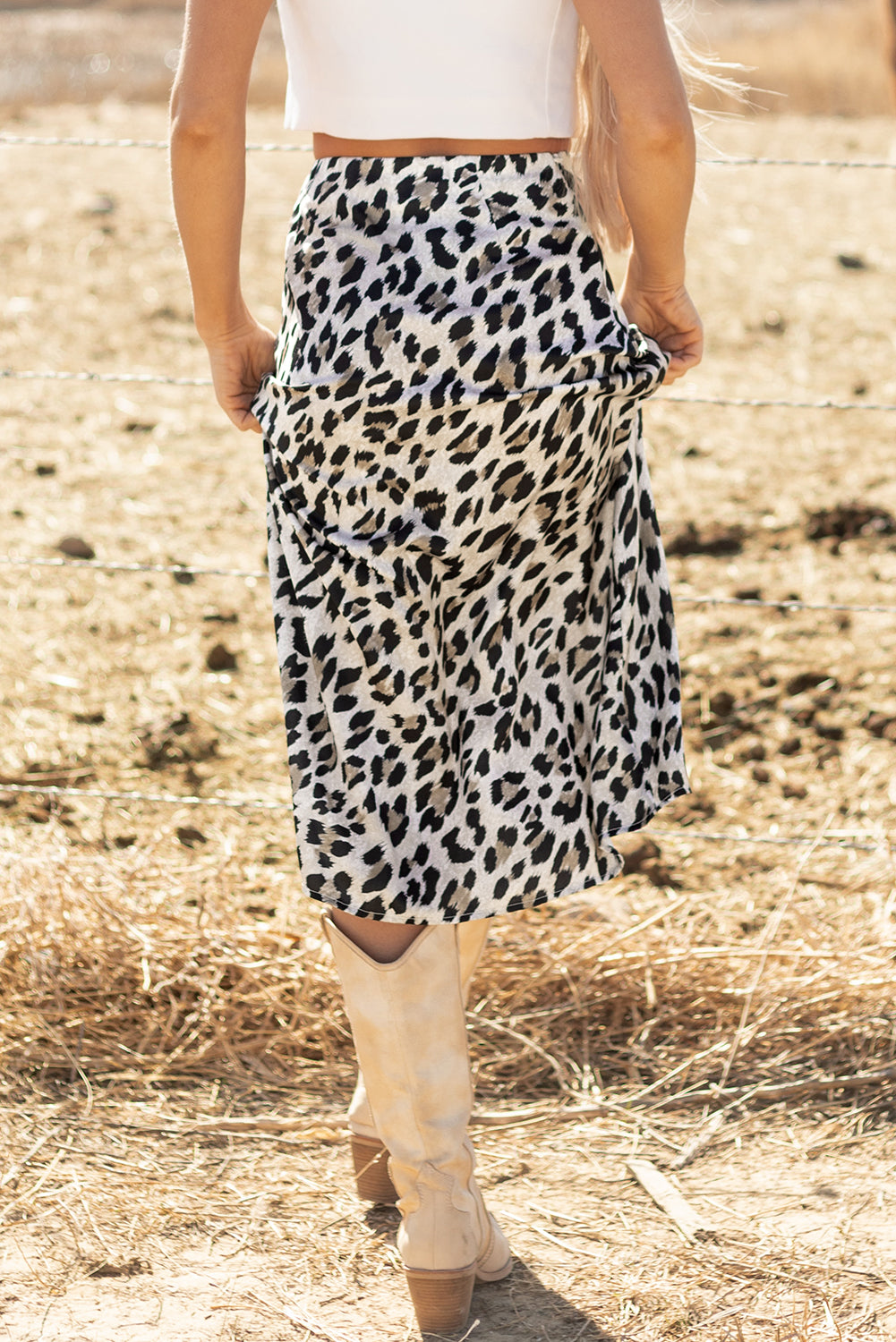 Wild Grace Leopard Midi Skirt
