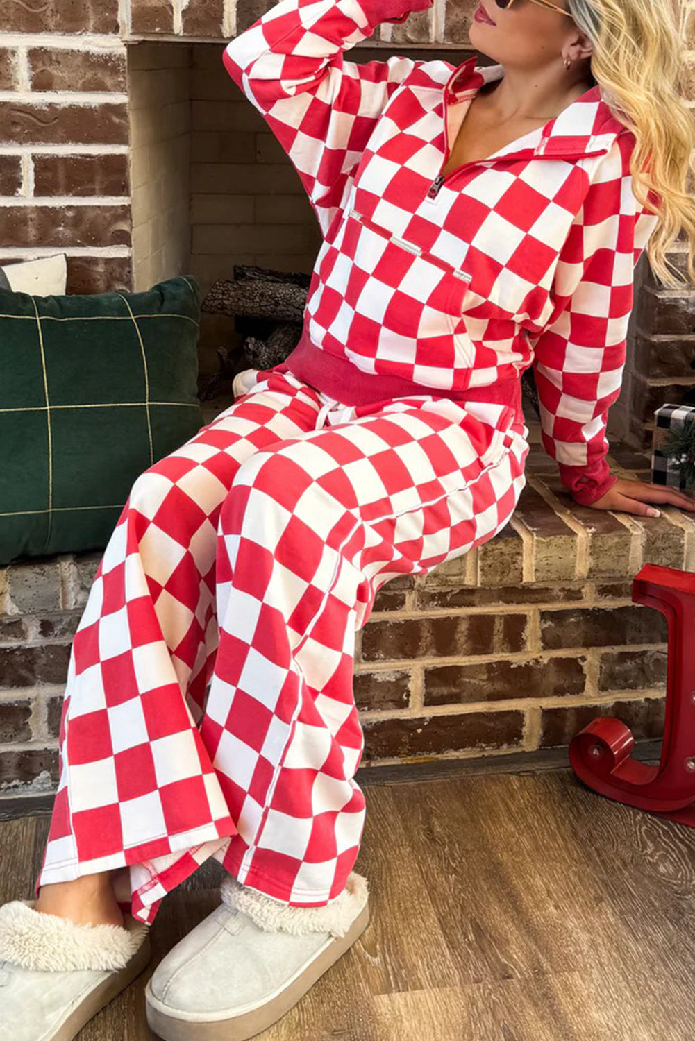Peppermint Check Lounge Set