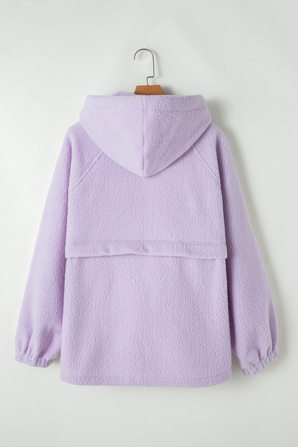 Lavender Cloud Sherpa Half-Zip Hoodie