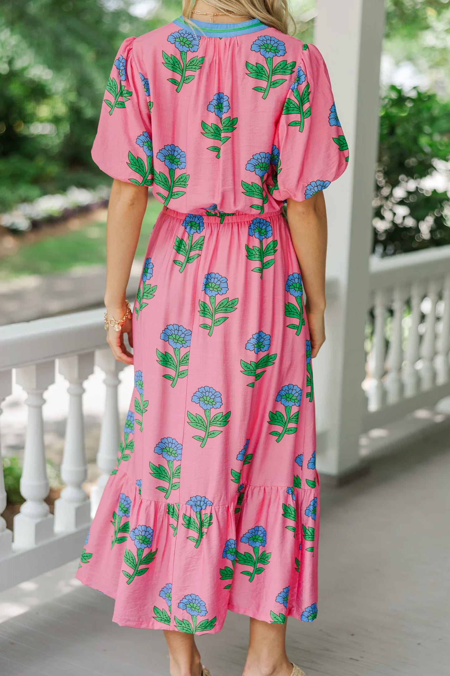 Curvy Pink Posy Promenade Maxi